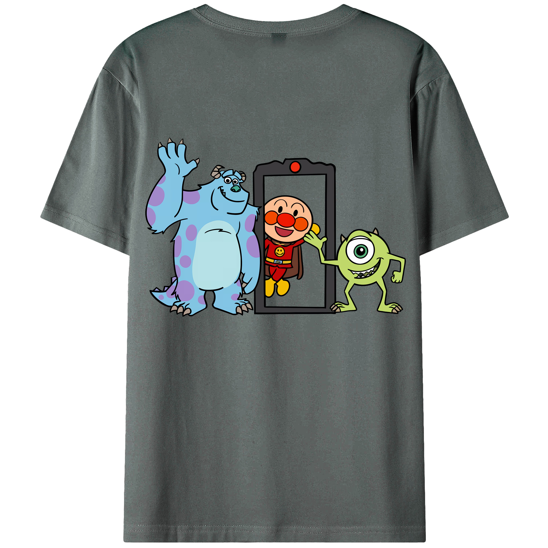 （画像用） アンパンマン Anpanman 綿100％ メンズ半袖Tシャツ（バックプリント） 通気性